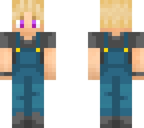 blonde ender overalls