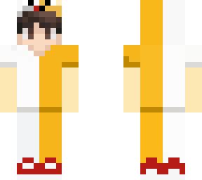 mitad blanco mitad naranja