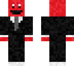 red guy in suit