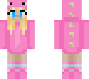 girl in pink dinosaur outfit