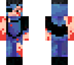 blue suit mark damaged
