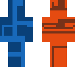 blue, and orange