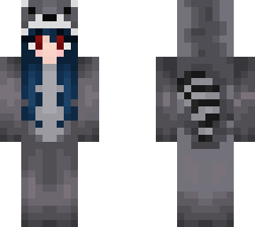 blue hair raccoon girl (slim ver.)