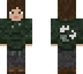 green sweatshirt with geoduck