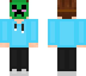 guy with cute creeper mask