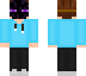 guy with enderman-mask