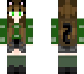 cat girl with brown hair