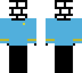 the wall with a tos science officer uniform