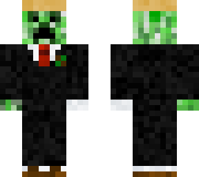 fancy creeper on a suit with straw hat