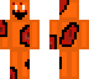 scary orange blob skin