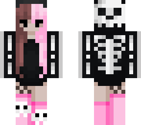 pink emo long hair