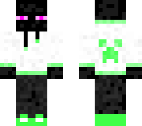 enderman with white hoodie