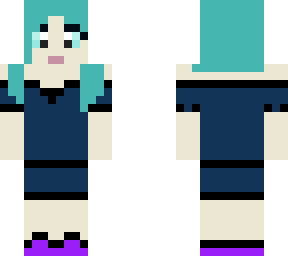 simple turquoise hair and eyes