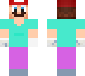 mario in steve suit