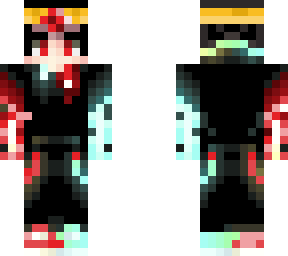 neon red and blue