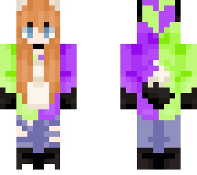 purple green fox