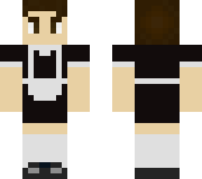 brown hair maid outfit