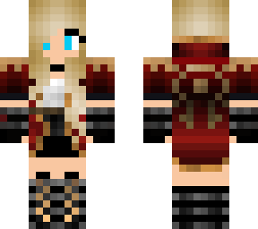 red jacket blonde