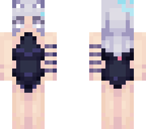 black swimsuit