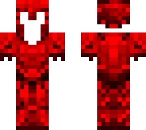 more saturated and brighter  red armor template