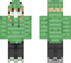 frog hat green hoodie skin (girl)