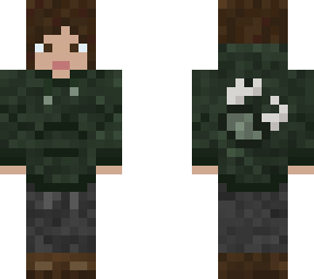 green with hood