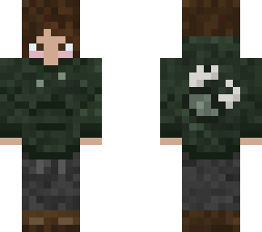 green with hood blush
