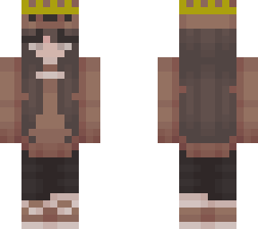 bear outfit girl with crown