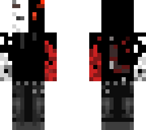 emo demon red and white fire