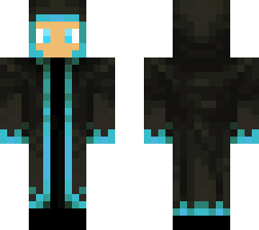 me in a black/blue robe