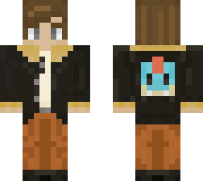 leather jacket outfit - alt feraligatr pokemon logo back