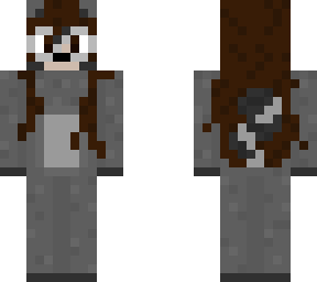 whimsical girl w/ glasses as a racoon
