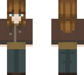 brown hair brown hoodie girl