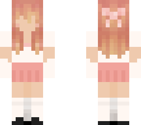 pink and white w/ bows and arm warmers ^^