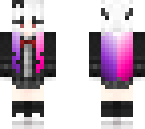 dragon girl ( with pink and purple hair )