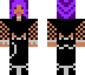 black fit purple hair