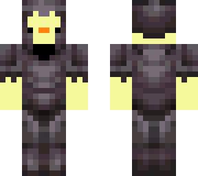 ducky wearing netherite armor