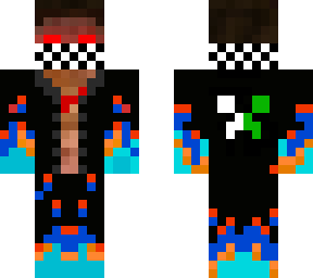 herobrine skin with pak and palestine flag good skin