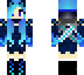 blue ninja wolf girl