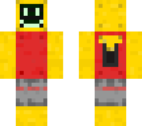 funny yellow robot man