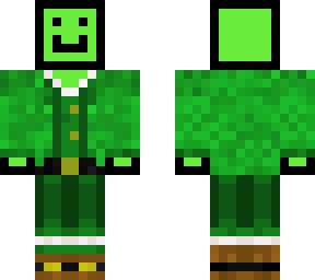 green blocky guy st. patricks day skin!