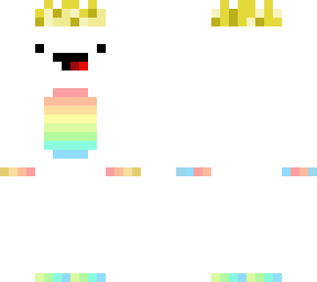 unicorn with fun face and  crown