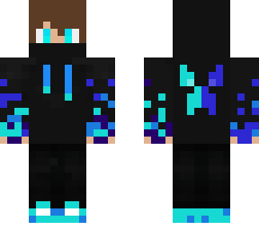 blue and purple creeper hoodie