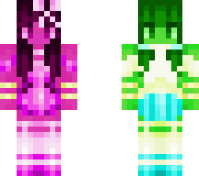 forever together pink & green fairy girls
