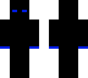 black with blue