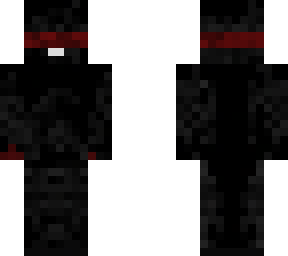 clean black scary with red bandana and blood hands