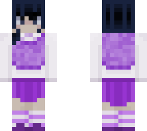 cute girl in purple school uniform