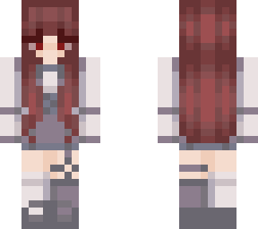 Red Hair Jirai Kei | Minecraft Skin