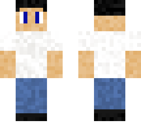basic white tee, blue jeans