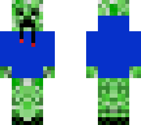 Creeper with blue Hoodie | Minecraft Skin
